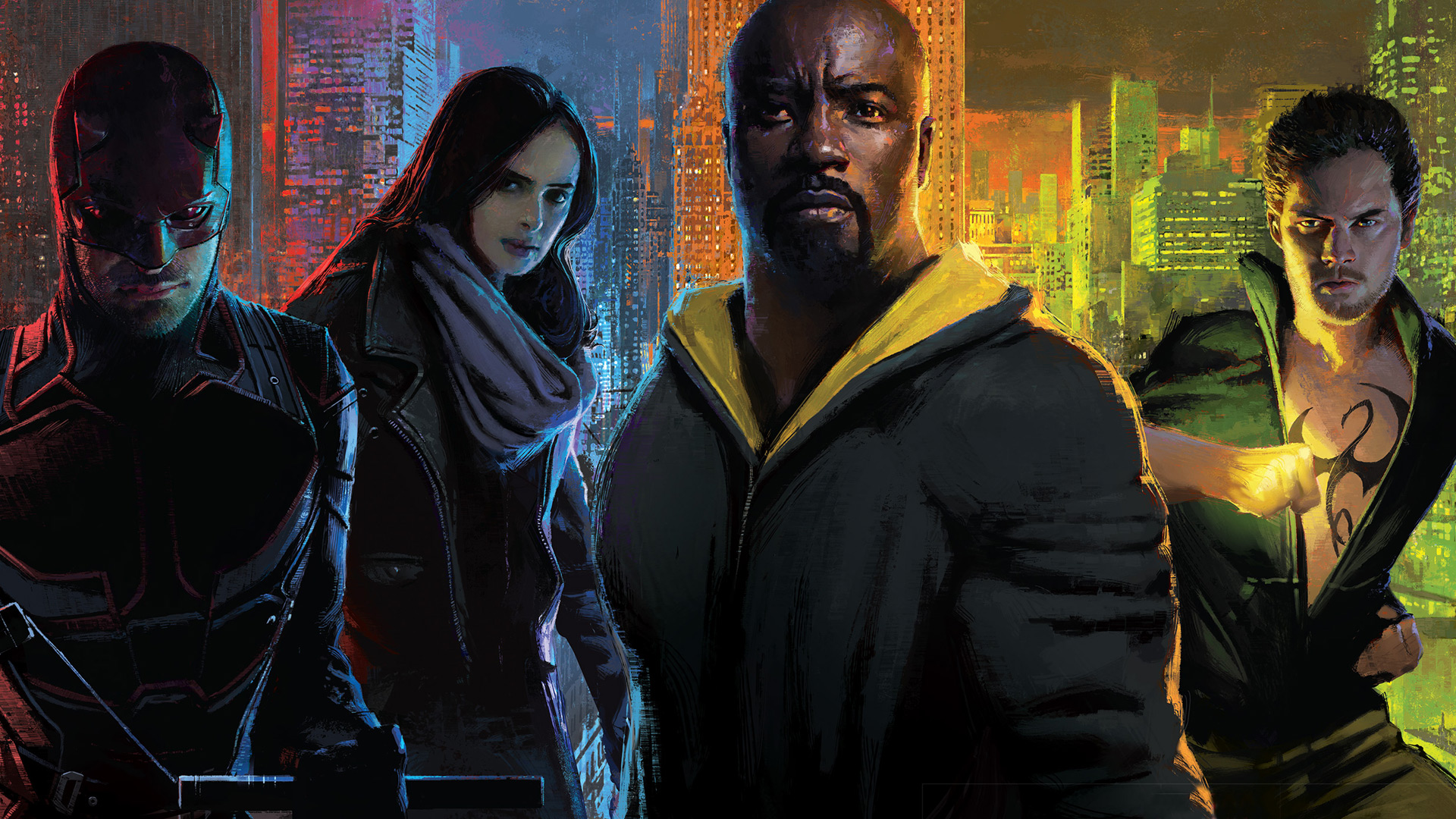 The Defends on Netflix boasts Charlie Cox as Daredevil, Krysten Ritter as Jessica Jones, Mike Colter as Luke Cage and Finn Jones as Iron Fist. Now in Marvel Studios MCU