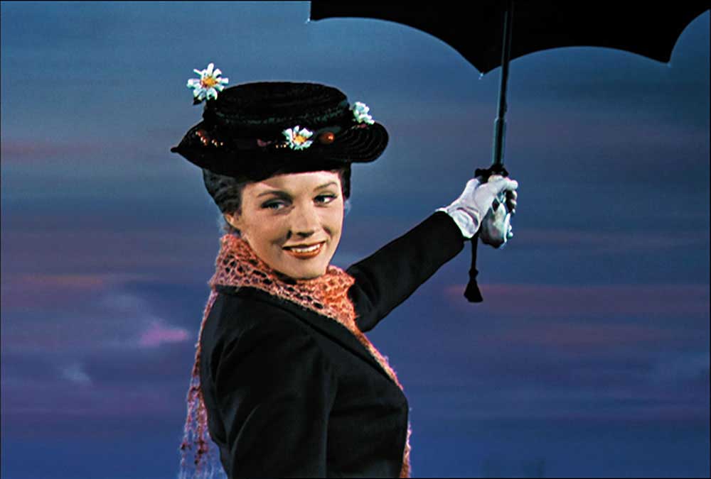 Julie Andrews as the great Mary Poppins from 1964's Walt Disney Productions film